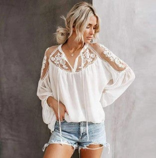 Levoire | T-Shirt En Dentelle Murmurante Blanc