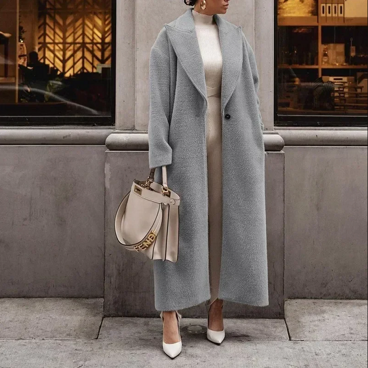 Levoire | Manteau Long Décontracté Et Tendance Gris