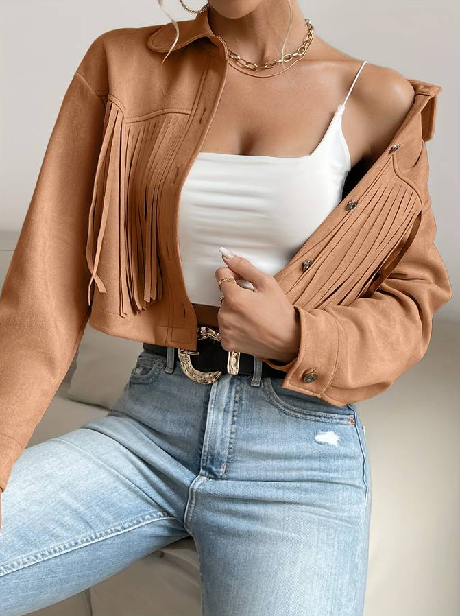 Levoire | Veste Courte Luxueuse Avec Des Manches Longues Et Des Boutons