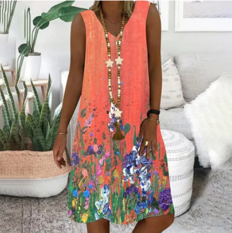 Levoire | Robe En Lin À Fleurs D'Été