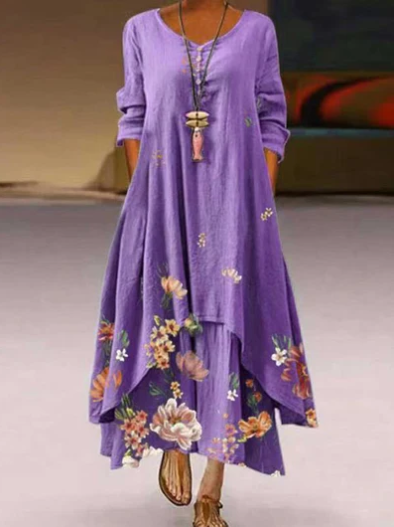 Levoire | Robe Maxi Élégante Pour Les Journées D'Été Lilas