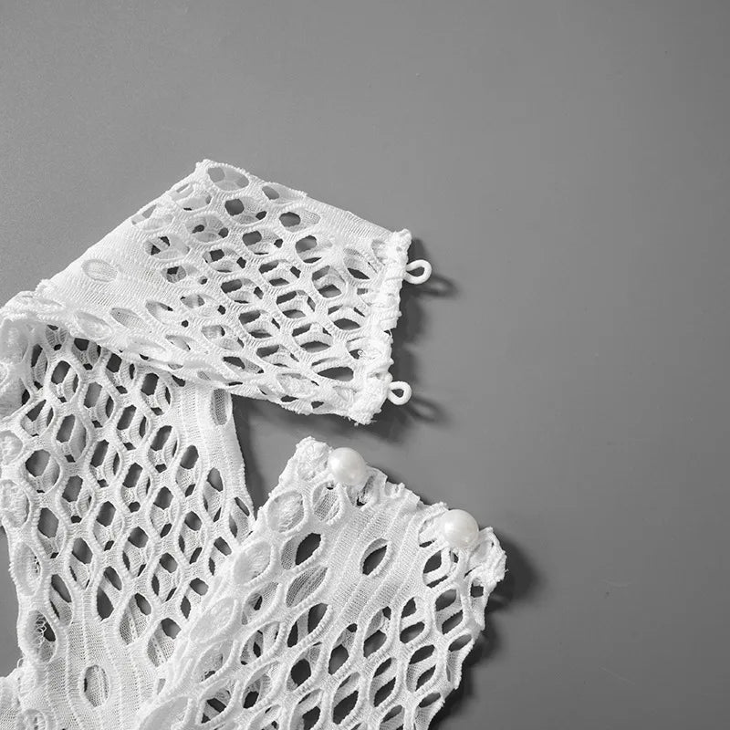 Levoire | Robe Mini V-Décolleté En Maille Åpen