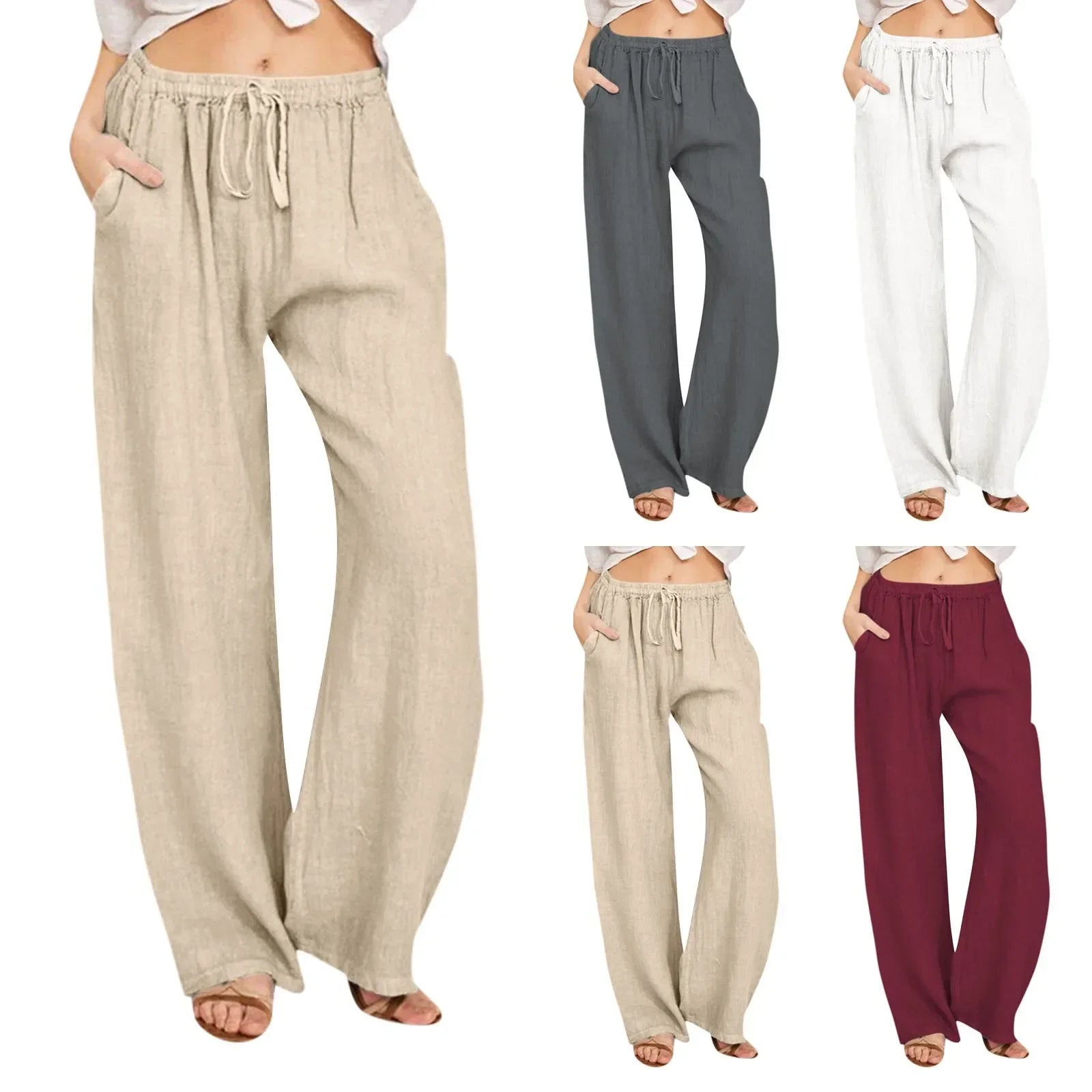 Levoire | Pantalon En Coton Et Lin Respirant Pour Femmes