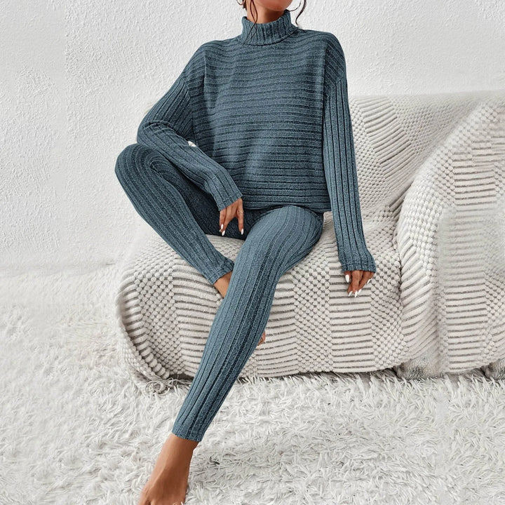 Levoire | Ensemble En Tricot Deux Pièces Bleu