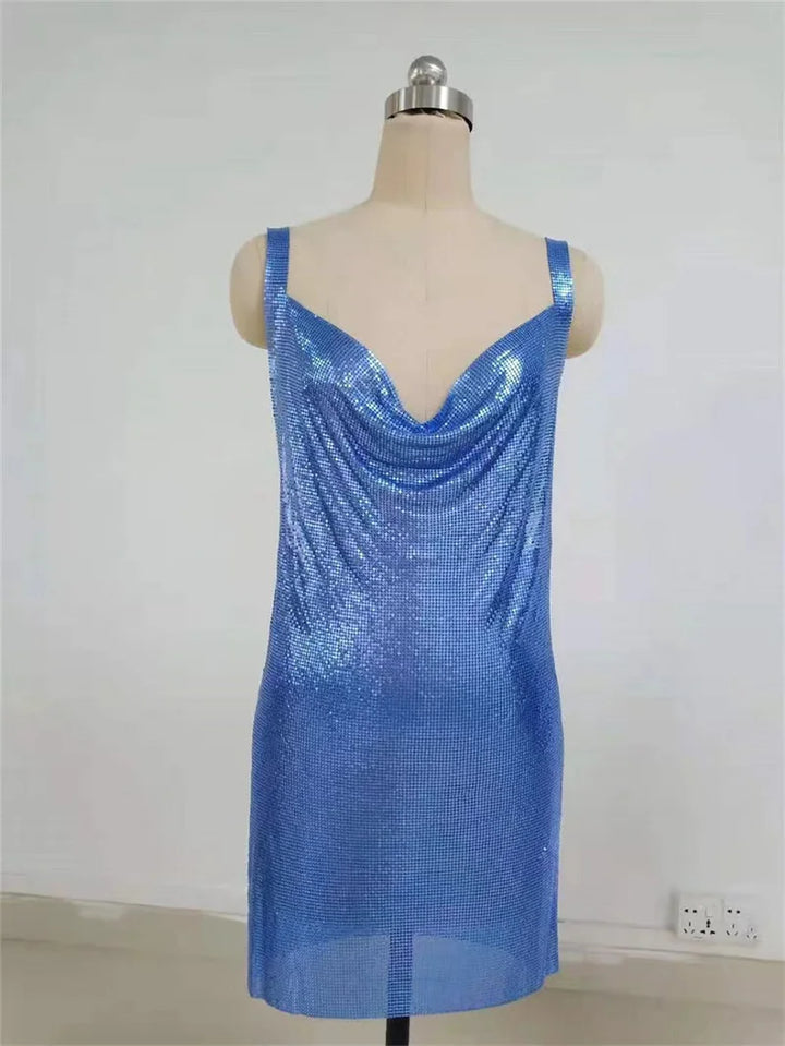 Levoire | Chaîne Métallique Halterneck Mini Robe Sans Métal