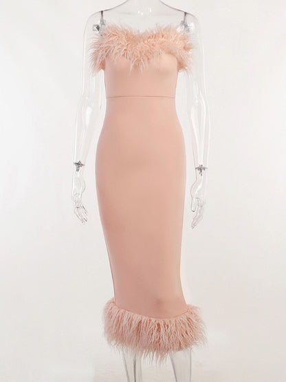 Levoire | Feder Dos Nu Sans Bretelles Mi-Mollet Robes