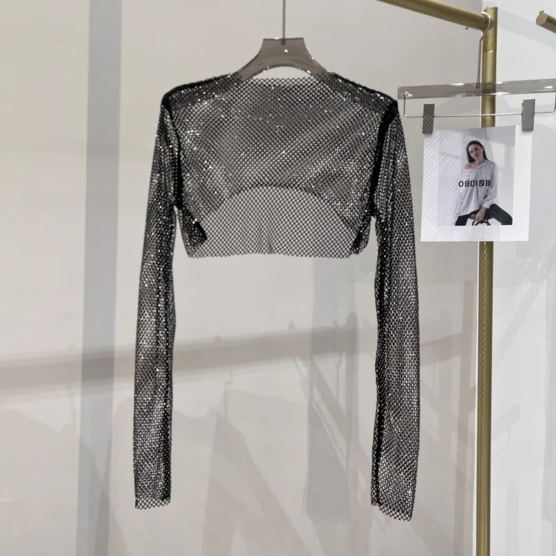 Levoire | Diamond Manches Longues Meshtop Mineral-Noir Taille unique