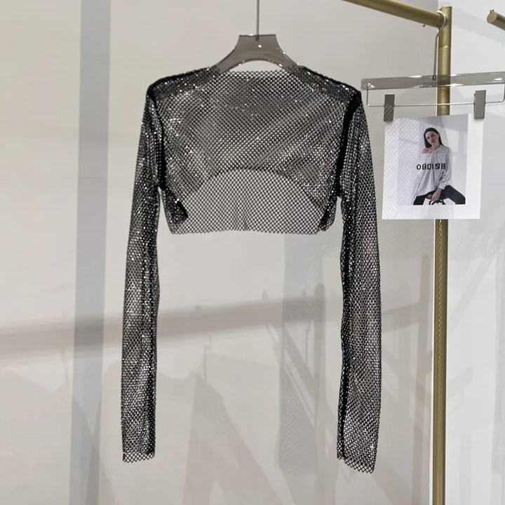 Levoire | Diamond Manches Longues Meshtop Mineral-Noir Taille unique