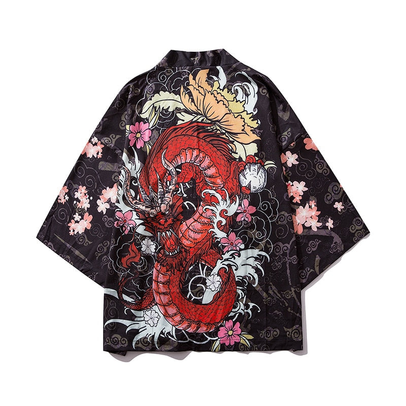 Levoire | Manteau Traditionnel Imprimé Carpe Vague