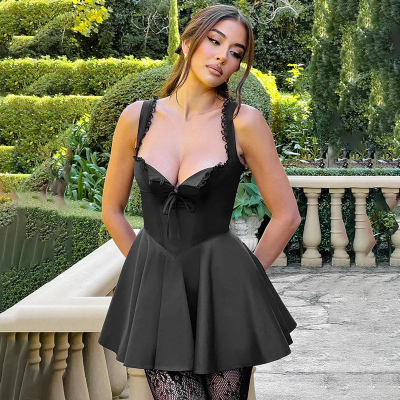 Levoire | Mini robe dentelle femme Noir