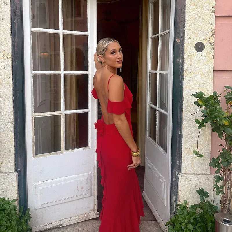 Levoire | Robe Maxi Décolleté Sans Épaule