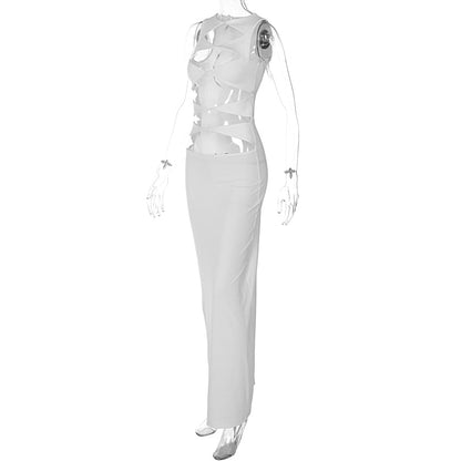 Levoire | Blanc Taille Haute Robe Longue