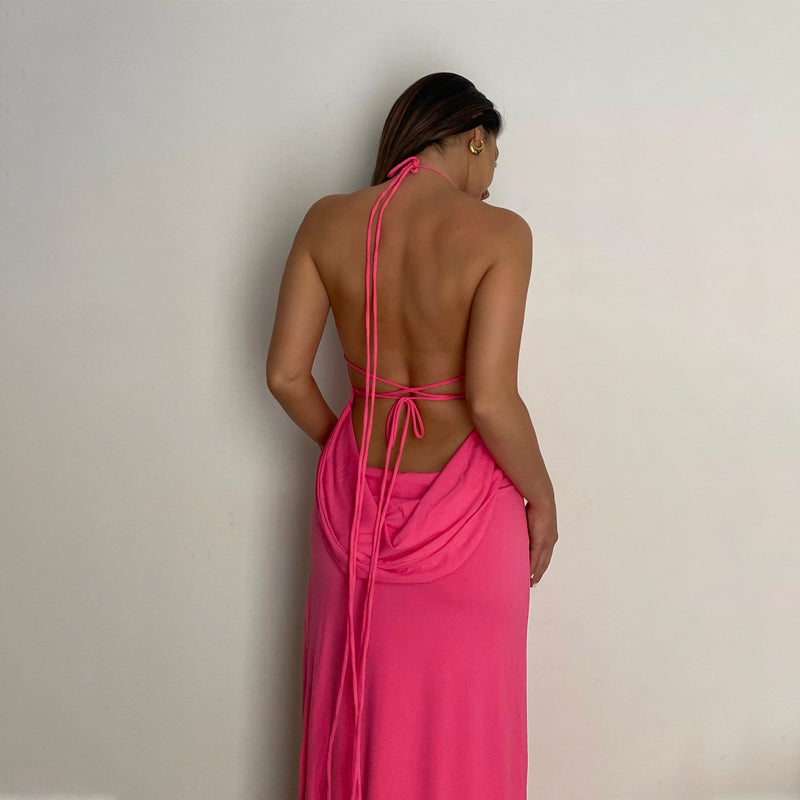 Levoire | Dos Nu | Robe Maxi Sans Manches Avec Fente