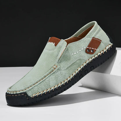 Levoire | Chaussons Cuir Souple Homme Vert de pomme