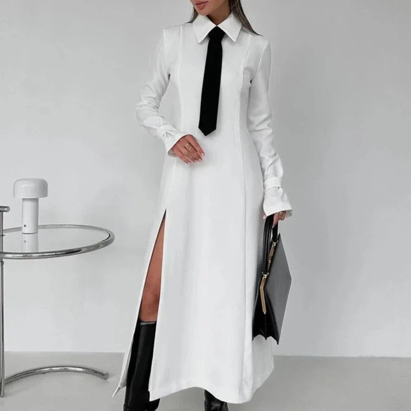 Levoire | Robe De Bureau Blanche Élégante