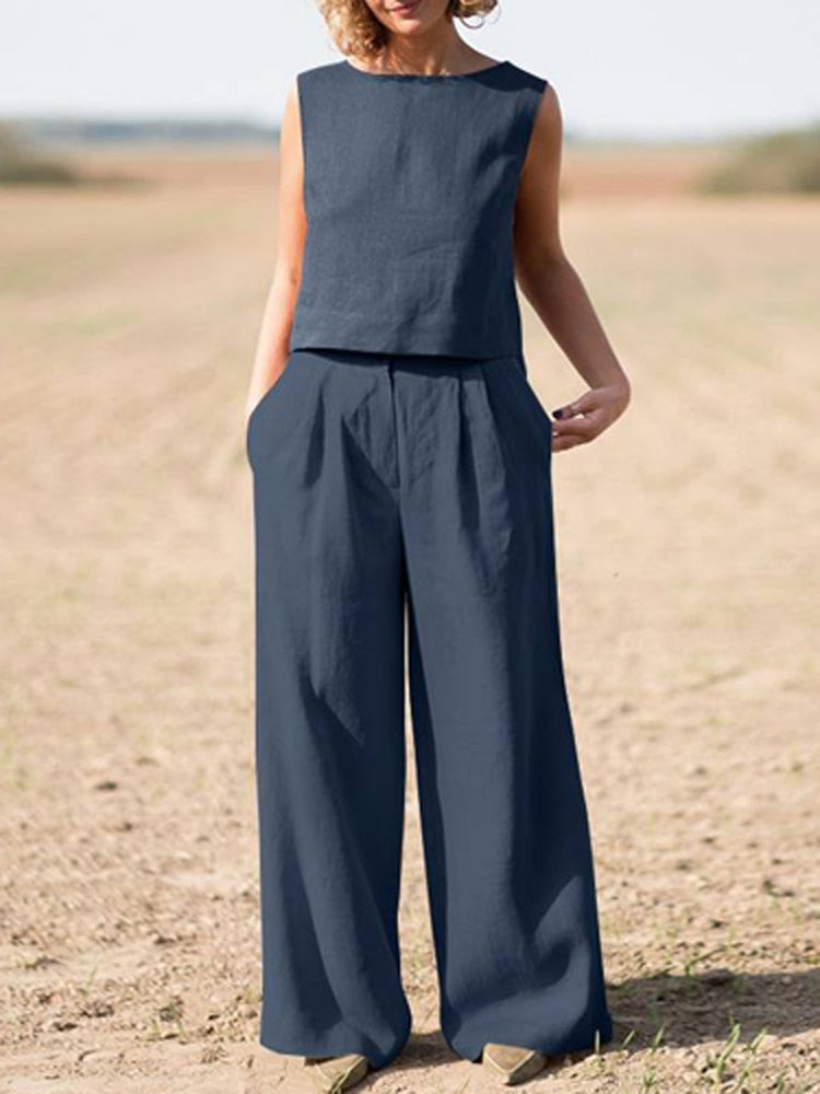 Levoire | Costume Deux Pièces Pour Femmes Bleu foncé