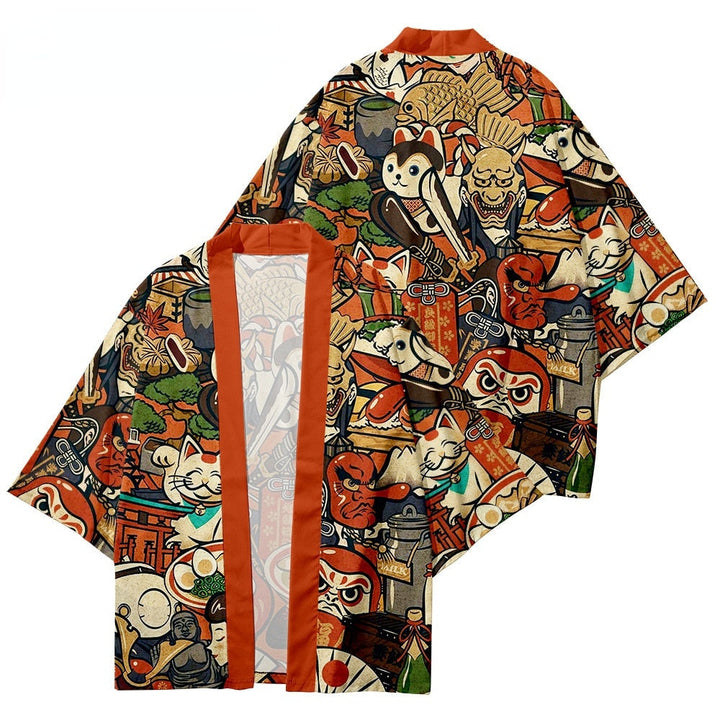 Levoire | Manteau Traditionnel Imprimé Carpe Vague 10 Taille asiatique-M