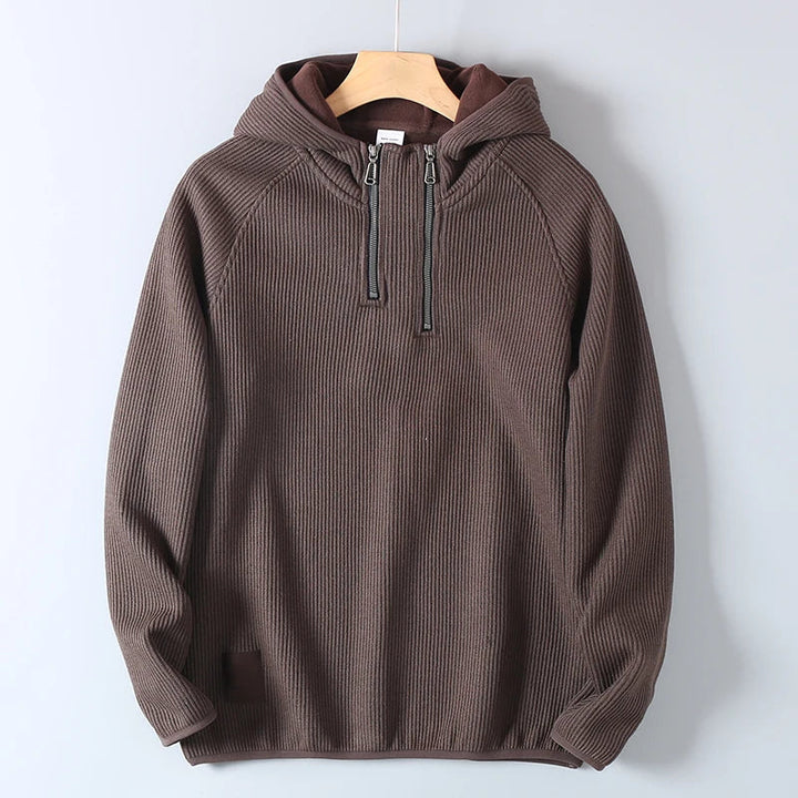 Levoire | Sweat À Capuche Pour Hommes Avec Fermeture Éclair Braun