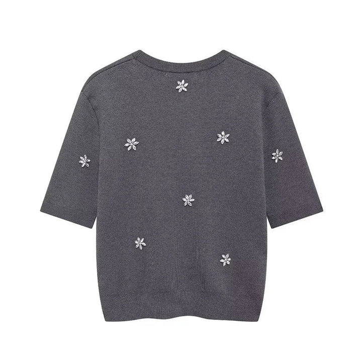 Levoire | Robe Courte Avec Tricot Et Strass
