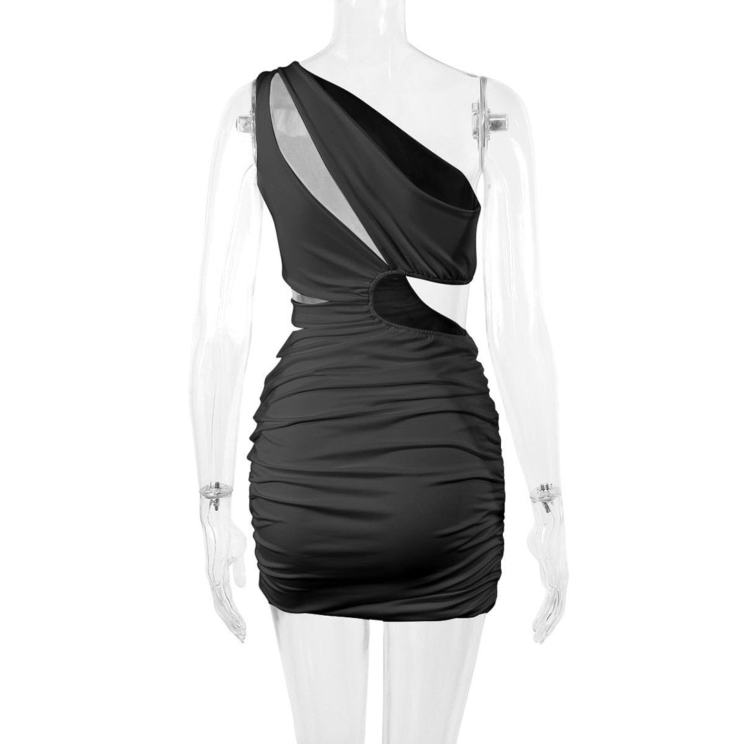 Levoire | Une Épaule Vide Mini Robe