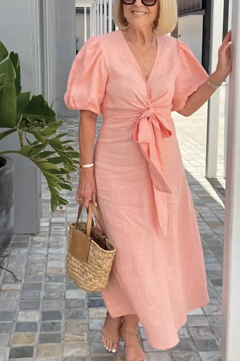 Levoire | Robe En Coton Élégante À Décolleté En V