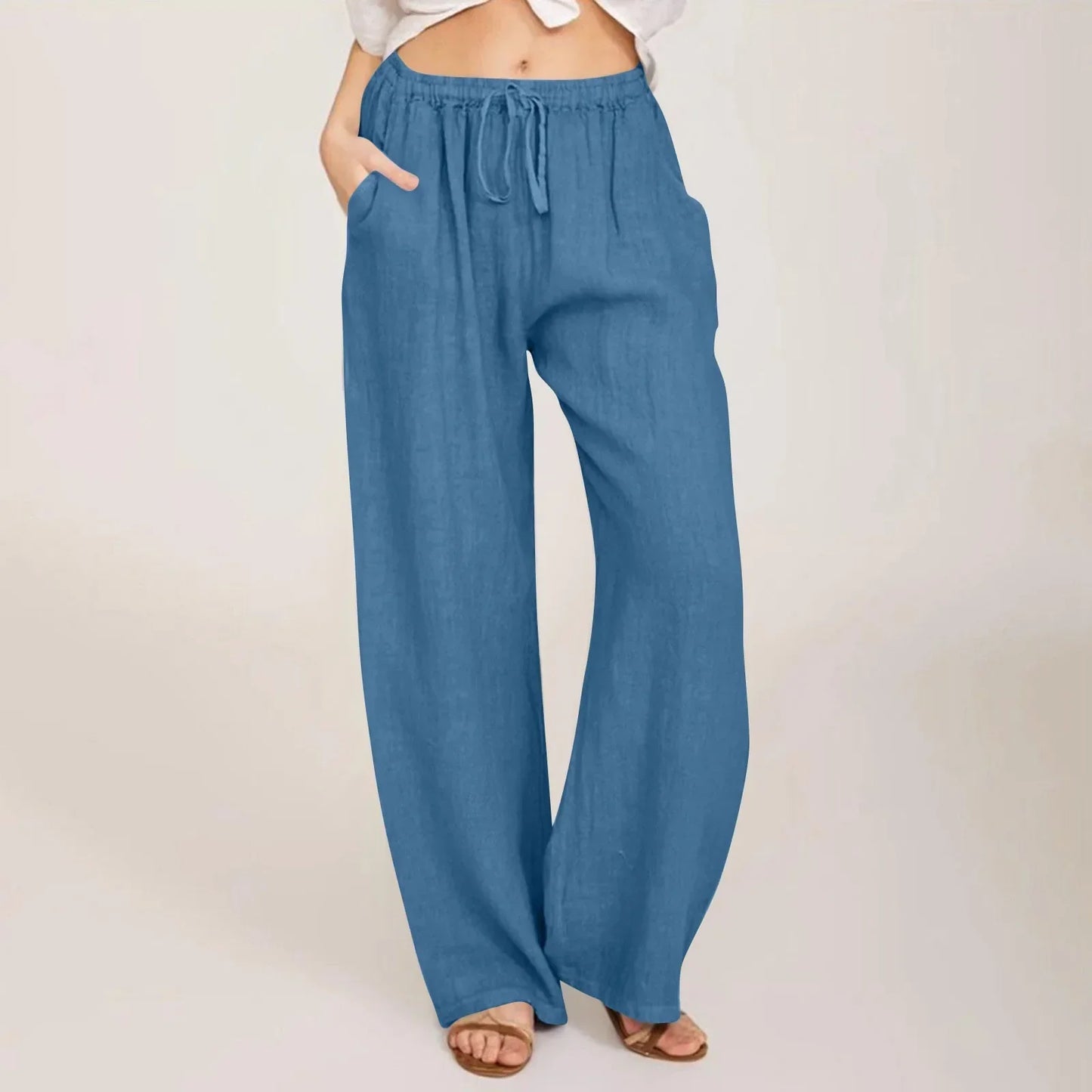 Levoire | Pantalon En Coton Et Lin Respirant Pour Femmes