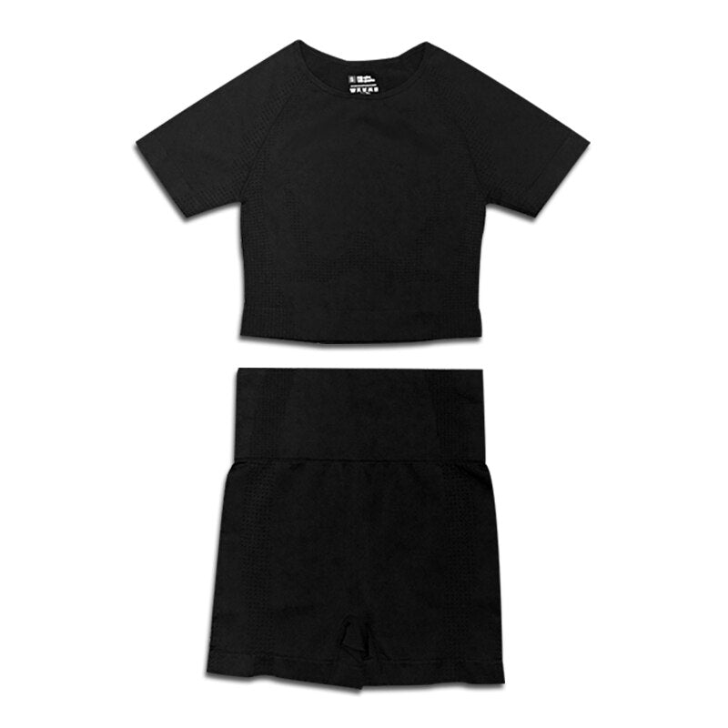 Levoire | Ensemble De Sport Complet Avec Shorts Courts Leo Noir