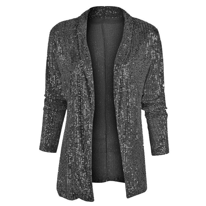 Levoire | Gilet Blazer Avec Sequins Brillants Noir