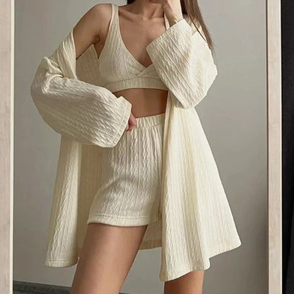 Levoire | Ensemble De Pyjama 3 Pièces Couleur crème