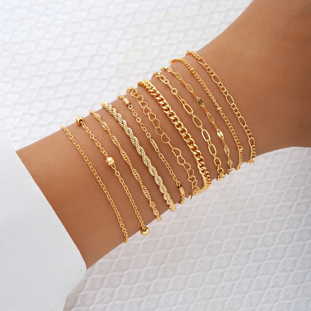 Levoire | Ensemble De 11 Bracelets À Chaîne