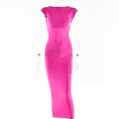 Levoire | Robe Maxi À Col Rond Avec Manches