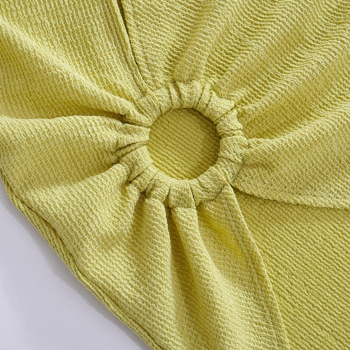 Levoire | Jaune Haut Bodycon Midi-Robe