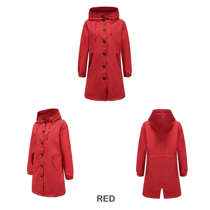 Levoire | Trench-Coat Avec Capuche Et Boutons Rot