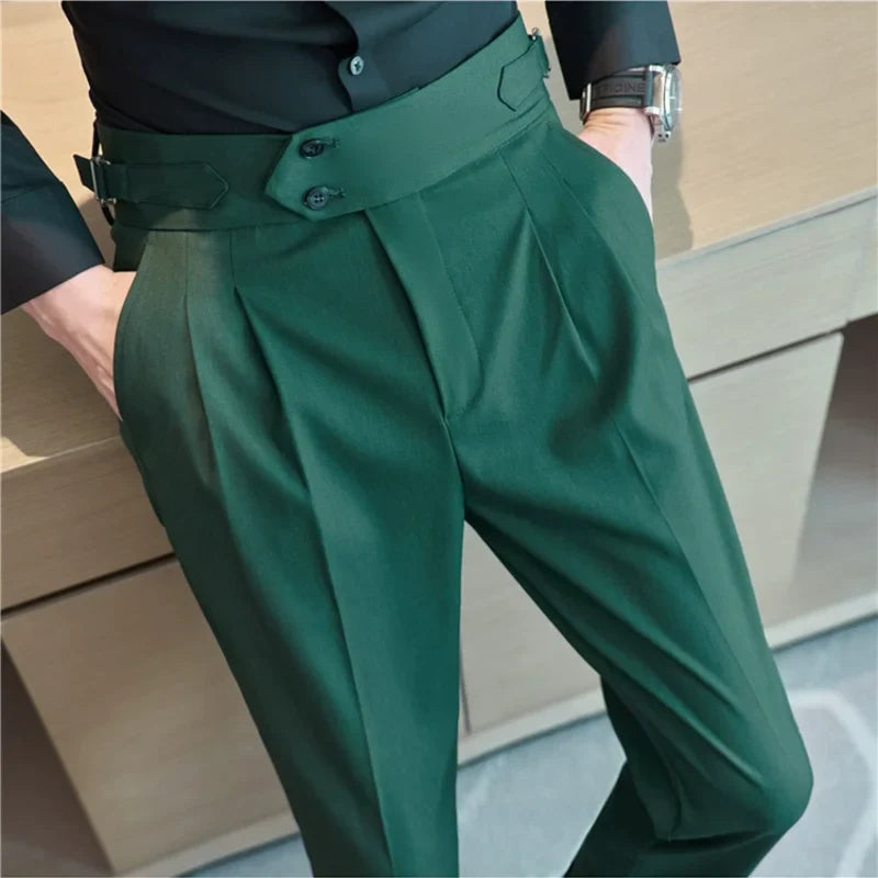Levoire | Pantalons Décontractés Taille Haute Pour Hommes Avec Ceinture