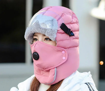 Levoire | Ski Hiver Unisexe Vent Et Lunettes Rose