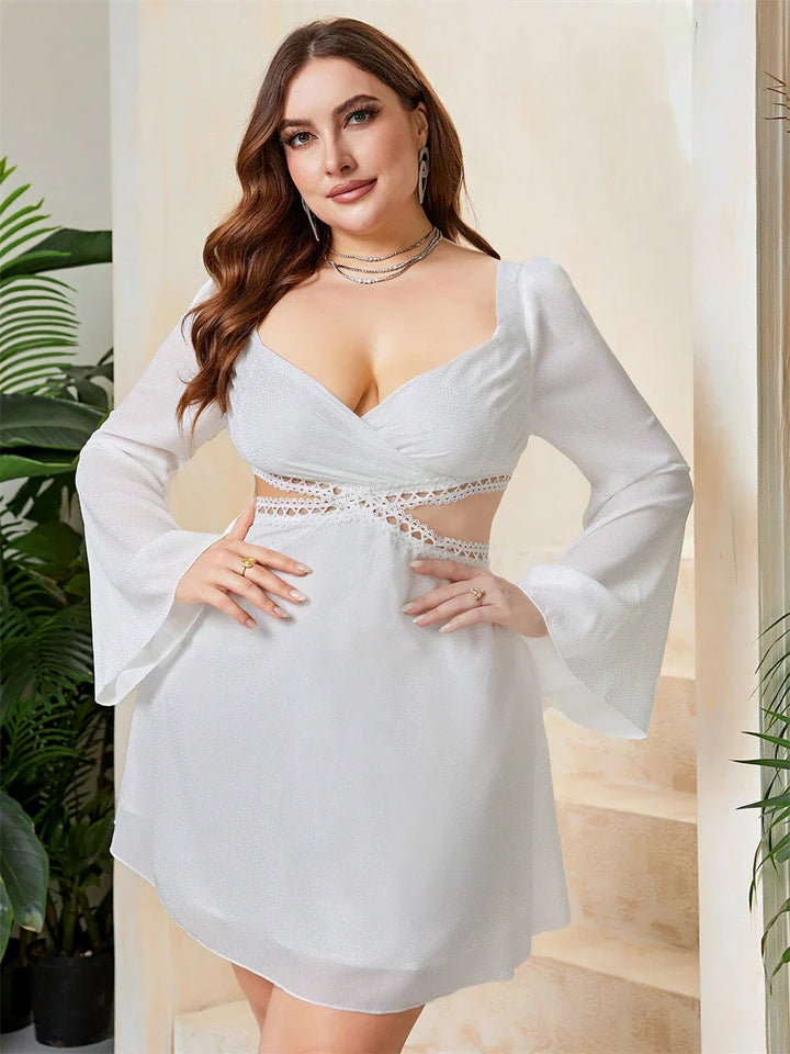 Levoire | Robe En Dentelle Grande Taille Blanc