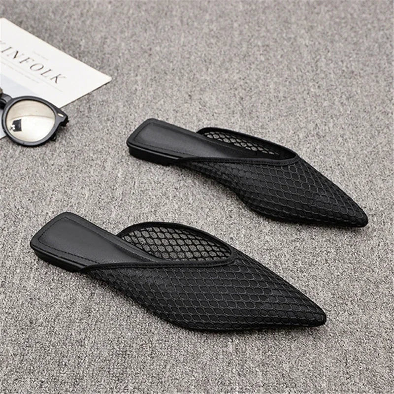 Levoire | Siateczkowe Tongs De Plage Noir