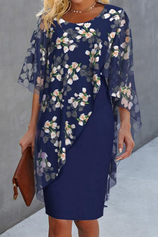 Levoire | Robe à fleurs pour femmes Bleu