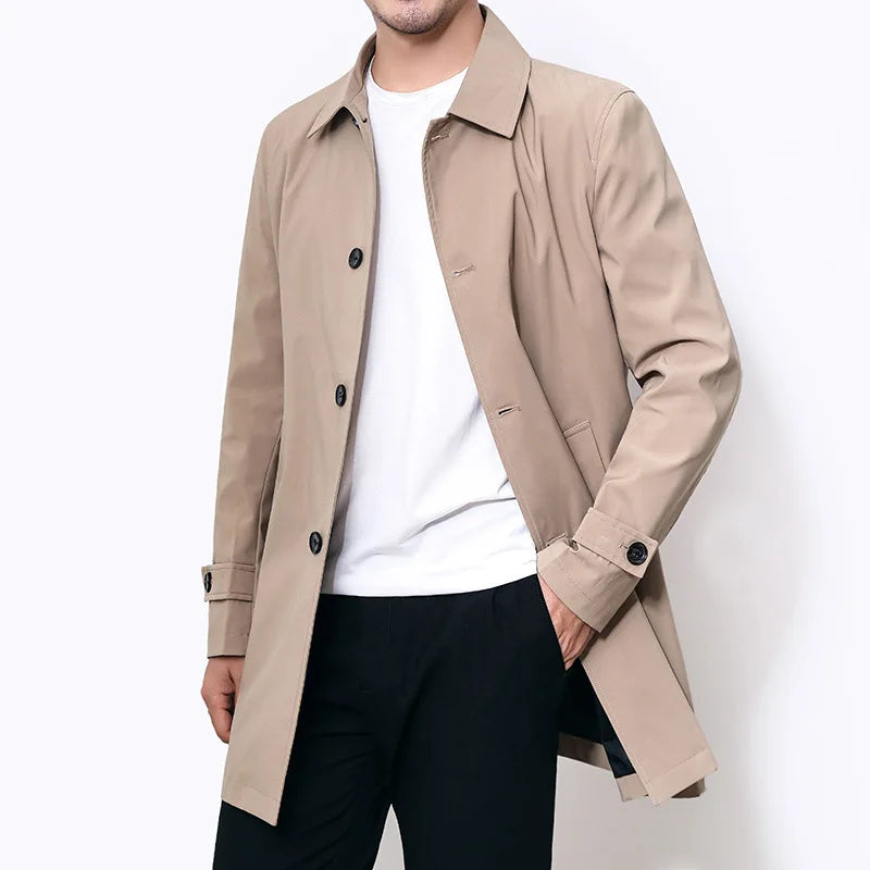 Levoire | Premium Décontracté Long Manteau De Transition Pour Hommes