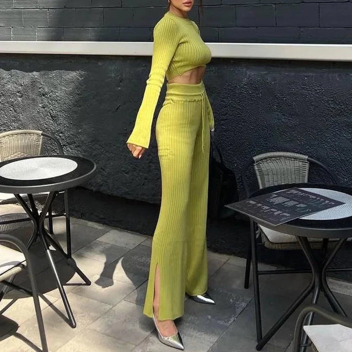 Levoire | Ensemble En Maille Double Vert