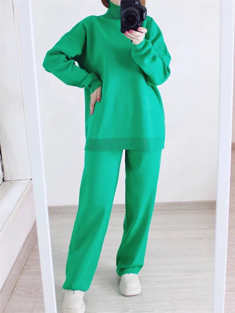 Levoire | Ensemble En Tricot Vert
