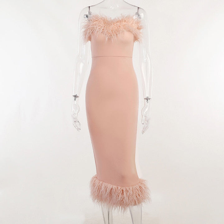 Levoire | Feder Dos Nu Sans Bretelles Mi-Mollet Robes