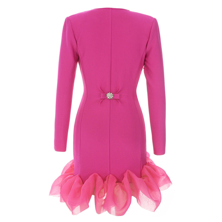 Levoire | Robe Bodycon Mini À Manches Longues Et Col V Froncé