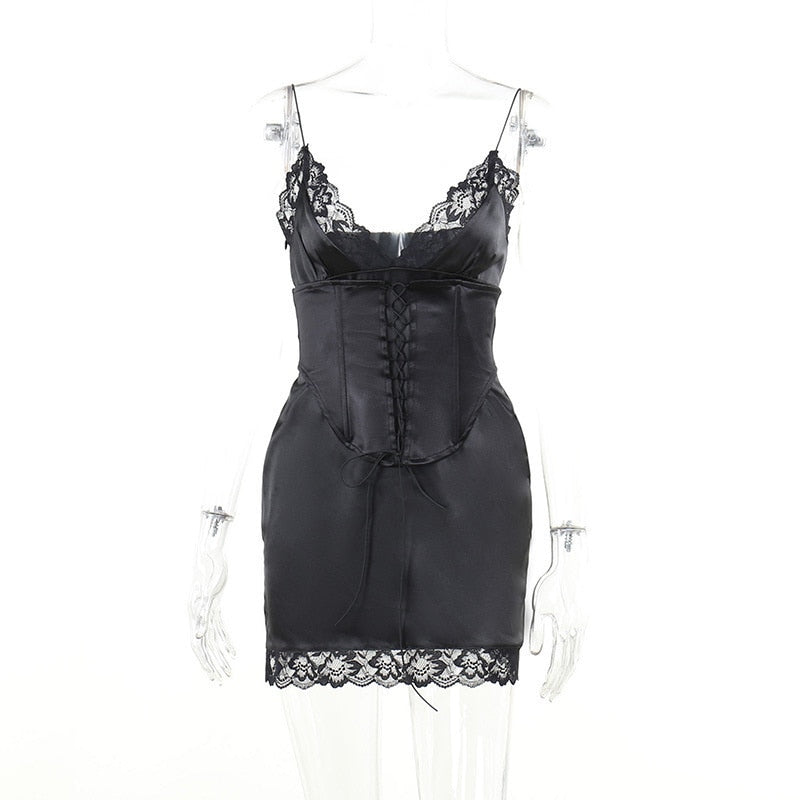 Levoire | Corset Avec Manches À Volants Dans Une Robe Mini Sans Bretelles