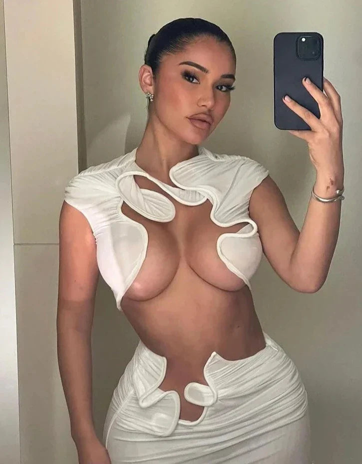 Levoire | Dyi Ujevn Micro Crop + Long Jupe Set