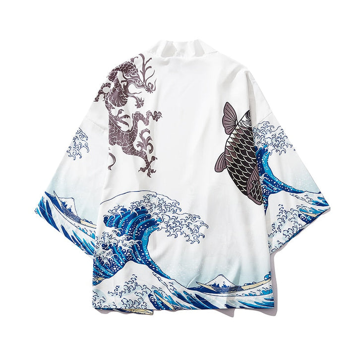 Levoire | Manteau Traditionnel Imprimé Carpe Vague