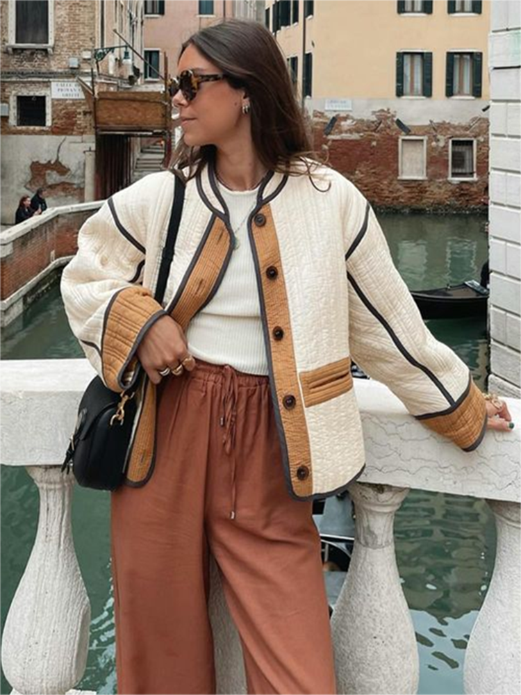 Levoire | Veste À Manches Longues Avec Patchs Lâches Et Boutons