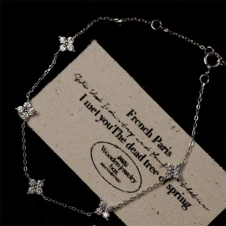 Levoire | Bracelet En Acier Inoxydable Avec Fleur En Cristal