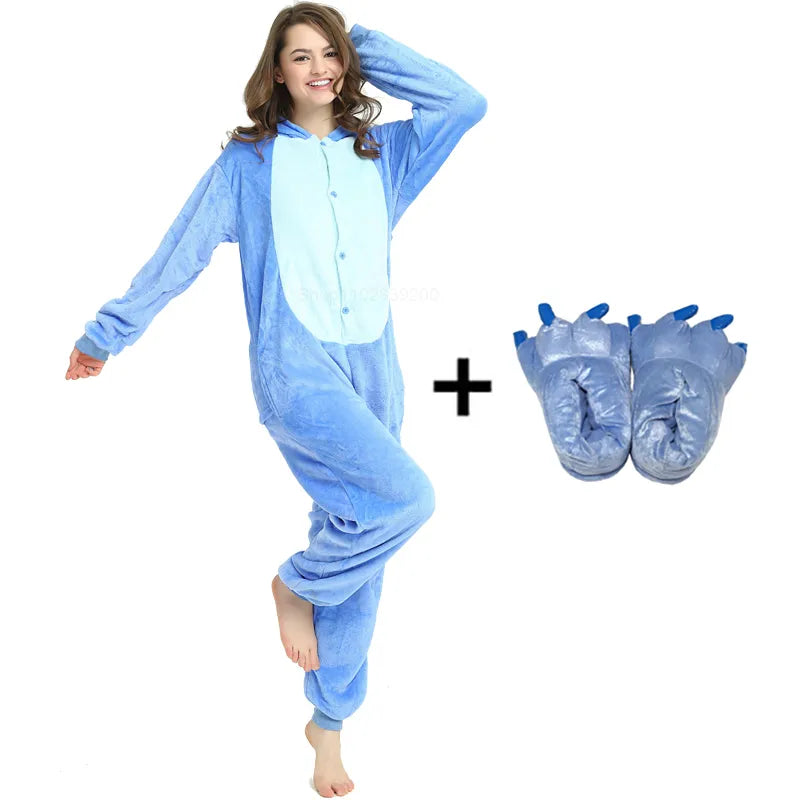 Levoire | Pyjamas Individuels Avec Chaussons In Bleu