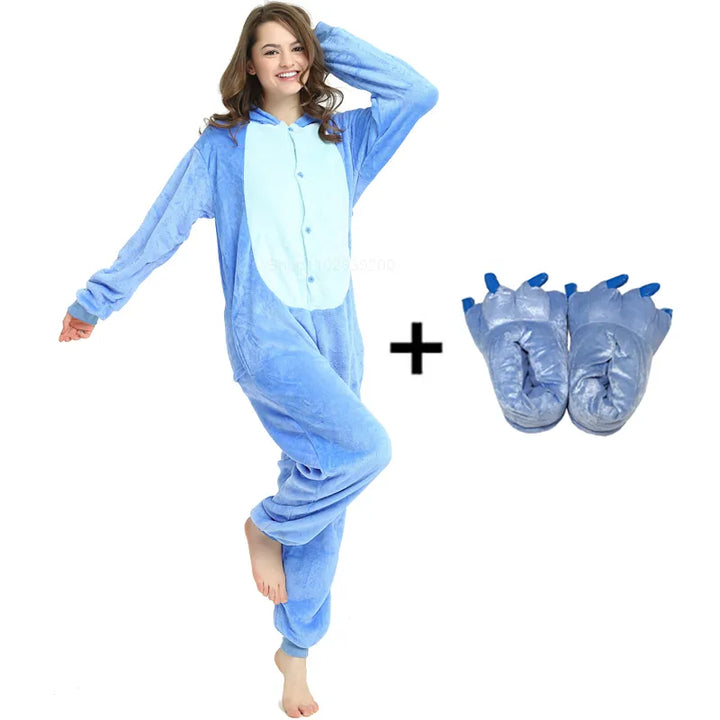 Levoire | Pyjamas Individuels Avec Chaussons In Bleu